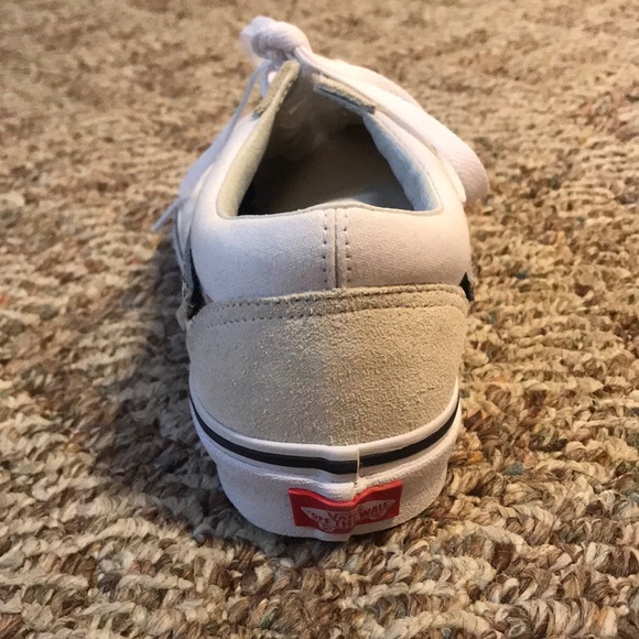 Vans Sidestripe V Old Skool White Shoes - Picture 2 of 6